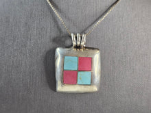 Load image into Gallery viewer, Womens Vintage Estate Sterling Silver Modernist Pendant Necklace 27.3g E1688