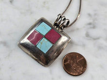 Load image into Gallery viewer, Womens Vintage Estate Sterling Silver Modernist Pendant Necklace 27.3g E1688