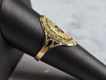 Load image into Gallery viewer, Womens 10K Yellow Gold Modernist Filigree Ring 2.3g E1691