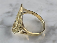 Load image into Gallery viewer, Womens 10K Yellow Gold Modernist Filigree Ring 2.3g E1691