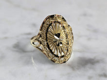Load image into Gallery viewer, Womens 10K Yellow Gold Modernist Filigree Ring 2.3g E1691