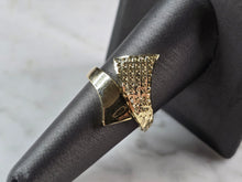 Load image into Gallery viewer, Womens 10K Yellow Gold Modernist Filigree Ring 2.3g E1692