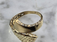 Load image into Gallery viewer, Womens 10K Yellow Gold Modernist Filigree Ring 2.3g E1692