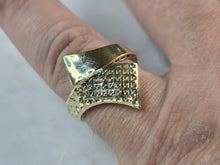 Load image into Gallery viewer, Womens 10K Yellow Gold Modernist Filigree Ring 2.3g E1692
