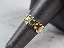 Load image into Gallery viewer, Womens 10K Yellow Gold Modernist Filigree Ring 1.7g E1693