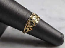 Load image into Gallery viewer, Womens 10K Yellow Gold Modernist Filigree Ring 1.7g E1693