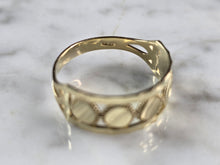 Load image into Gallery viewer, Womens 10K Yellow Gold Modernist Filigree Ring 1.7g E1693