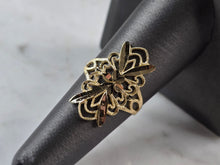 Load image into Gallery viewer, Womens 10K Yellow Gold Modernist Filigree Ring 1.6g E1694