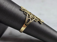 Load image into Gallery viewer, Womens 10K Yellow Gold Modernist Filigree Ring 1.6g E1694