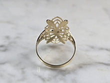 Load image into Gallery viewer, Womens 10K Yellow Gold Modernist Filigree Ring 1.6g E1694