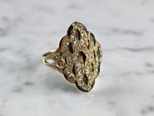 Load image into Gallery viewer, Womens 10K Yellow Gold Modernist Filigree Ring 1.8g E1697
