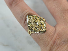 Load image into Gallery viewer, Womens 10K Yellow Gold Modernist Filigree Ring 1.8g E1697