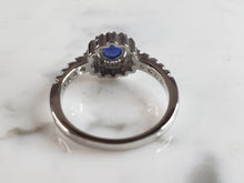 Load image into Gallery viewer, Womens Estate Sterling Silver Modernist Blue Opal Ring 2.9g E1702