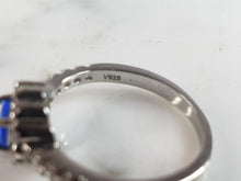 Load image into Gallery viewer, Womens Estate Sterling Silver Modernist Blue Opal Ring 2.9g E1702