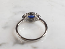 Load image into Gallery viewer, Womens Estate Sterling Silver Modernist Blue Opal Ring 2.7g E1707
