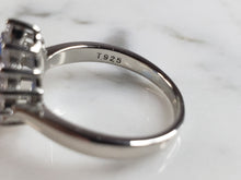 Load image into Gallery viewer, Womens Estate Sterling Silver Modernist Blue Opal Ring 3.5g E1710