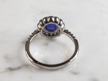 Load image into Gallery viewer, Womens Estate Sterling Silver Modernist Blue Opal Ring 3.2g E1712