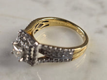 Load image into Gallery viewer, Womens Estate 14k Yellow Gold Lab Diamond Tasha R Ring 5.7g #E1713