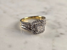 Load image into Gallery viewer, Womens Estate 14k Yellow Gold Lab Diamond Tasha R Ring 5.7g #E1713