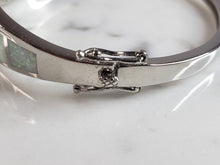 Load image into Gallery viewer, Womens Estate Sterling Silver Modernist Opal Bangle Bracelet 18.8g E1714