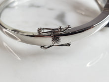 Load image into Gallery viewer, Womens Estate Sterling Silver Modernist Opal Bangle Bracelet 16.7g E1715