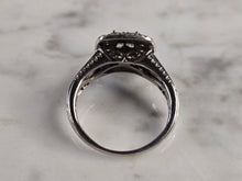 Load image into Gallery viewer, Womens Vintage Estate 10K White Gold Diamond Ring, 4.1g E1716