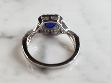 Load image into Gallery viewer, Womens Estate Sterling Silver Modernist Blue Opal Ring 2.9g E1728