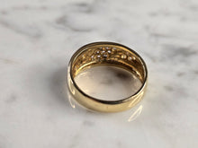 Load image into Gallery viewer, Womens Vintage Estate 18K Yellow Gold CZ Ring 4.6g E1735