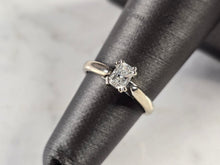 Load image into Gallery viewer, Womens Vintage Estate 14k White Gold Diamond Magic Glo Ring 2.7g E1737