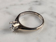 Load image into Gallery viewer, Womens Vintage Estate 14k White Gold Diamond Magic Glo Ring 2.7g E1737