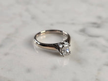 Load image into Gallery viewer, Womens Vintage Estate 14k White Gold Diamond Magic Glo Ring 2.7g E1737