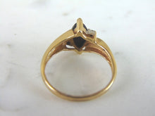 Load image into Gallery viewer, Womens Vintage Estate 14K Yellow Gold Onyx ? Diamond Ring 2.4g E1739