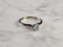 Load image into Gallery viewer, Womens Vintage Estate 14k White Gold Diamond Engagement Ring 2.2g #E1744