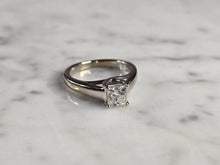 Load image into Gallery viewer, Womens Vintage Estate 14k White Gold Diamond Tolkowsky Ring 3.3g #E1749
