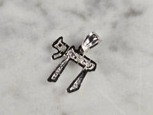 Load image into Gallery viewer, Womens Sterling Silver Jewish Hebrew Religious Chai Pendant Necklace 2.1g E1753