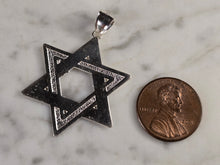 Load image into Gallery viewer, Sterling Silver Jewish Judaica Star of David Pendant, 2.5g E1759