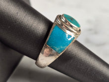 Load image into Gallery viewer, Womens Vintage Estate Sterling Silver Modernist Turquoise Ring 9.7g E1764