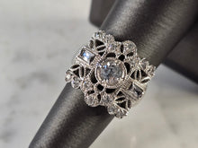 Load image into Gallery viewer, Womens Vintage Estate Sterling Silver CZ Ring 6.3g E1771