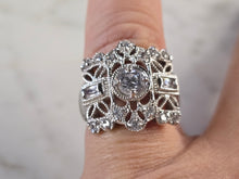 Load image into Gallery viewer, Womens Vintage Estate Sterling Silver CZ Ring 6.3g E1771