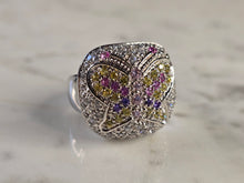 Load image into Gallery viewer, Womens Sterling Silver CZ Butterfly Ring 10.6g E1772