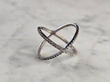 Load image into Gallery viewer, Womens Vintage Estate Sterling Silver Modernist Ring 2.1g E1776
