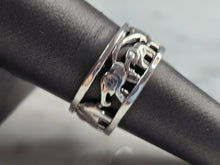 Load image into Gallery viewer, Womens Vintage Estate Sterling Silver Elephant Band Ring 6.8g E1806