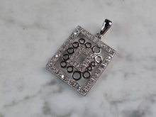 Load image into Gallery viewer, Womens Vintage Estate Sterling Silver CZ Stone Pendant 4.6g E1827