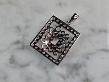 Load image into Gallery viewer, Womens Vintage Estate Sterling Silver CZ Stone Pendant 4.6g E1827
