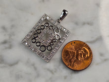 Load image into Gallery viewer, Womens Vintage Estate Sterling Silver CZ Stone Pendant 4.6g E1827