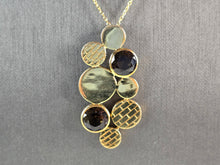 Load image into Gallery viewer, Womens Sterling Silver Modernist Gold Tone Pendant Necklace 12.6g E1830