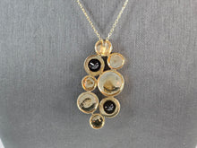 Load image into Gallery viewer, Womens Sterling Silver Modernist Gold Tone Pendant Necklace 12.6g E1830