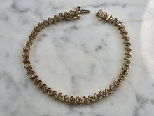 Load image into Gallery viewer, Womens Vintage Estate 14K Gold Diamond Tennis Bracelet 9.6g E1834