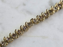 Load image into Gallery viewer, Womens Vintage Estate 14K Gold Diamond Tennis Bracelet 9.6g E1834