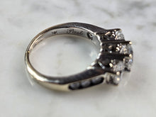 Load image into Gallery viewer, Womens Vintage Estate 14K White Gold 1.5cts Diamond Heart Ring, 4.7g E1836